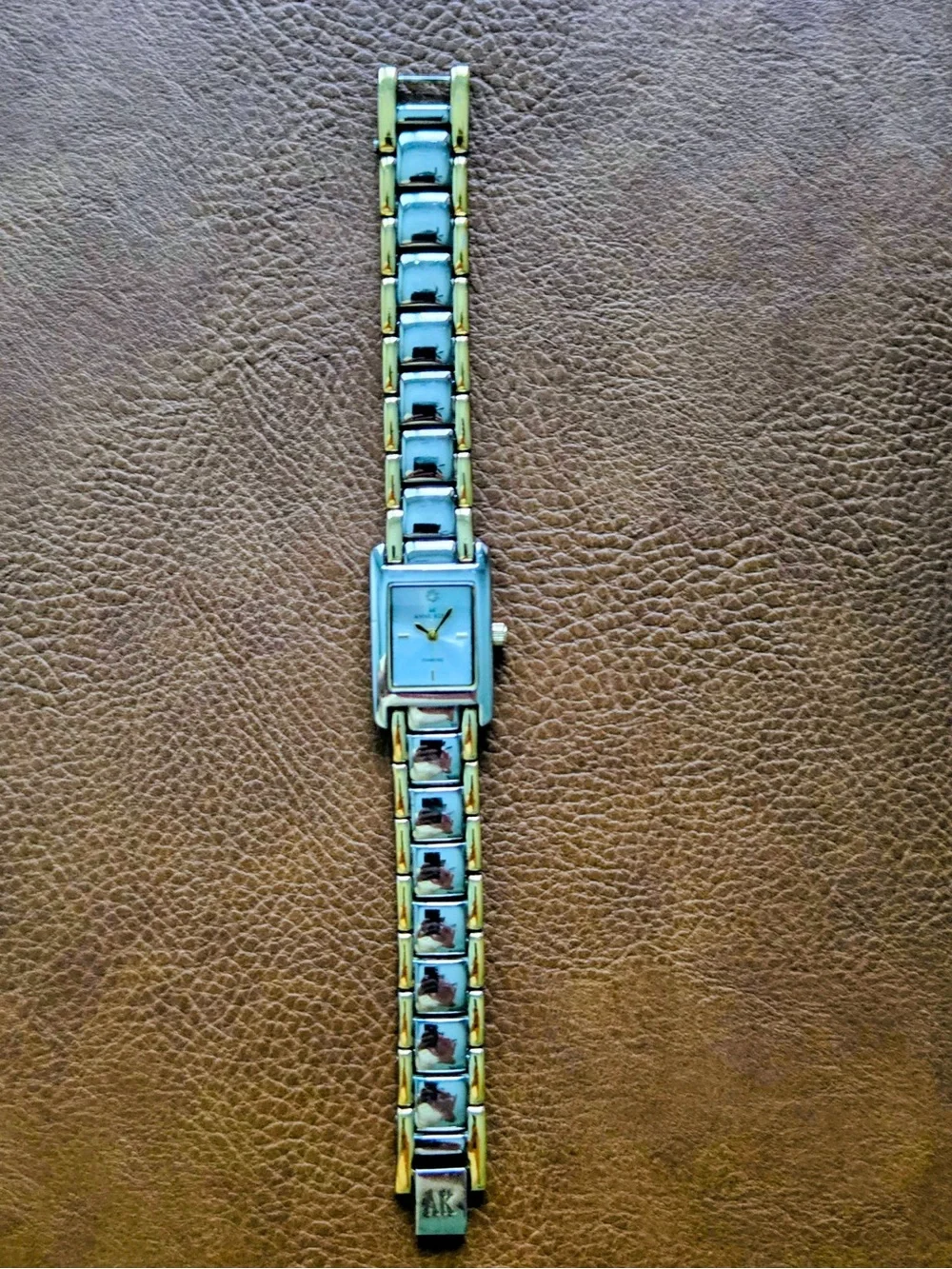 Anne Klein Two-Tone Rectangular Bracelet Watch - Gold & Silver